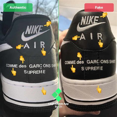 fake cdg supreme nike air force 1|nike air force 1 check.